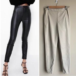 NWT Zara High Rise Faux Leather Leggings Medium